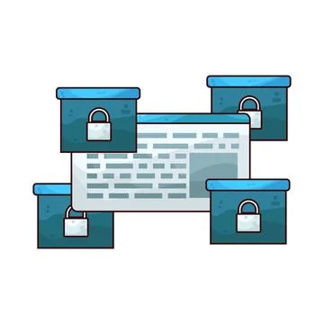 Web security illustration Illustrazione stock