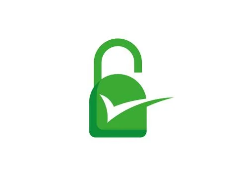 Web Security Lock and guard Icon Logo Stock Illustration