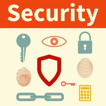 Web security set of icons Illustrazione stock