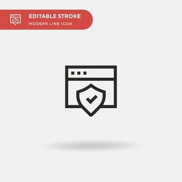 Web Security Simple vector icon. Illustration symbol design template for web  스톡 일러스트
