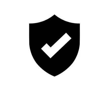 Web Security system abstract technology logo design. Shield check mark. Stock Illustration