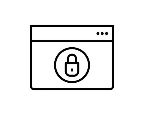 Web security vector icon illustration isolated on white background. Shield se Stock Illustration