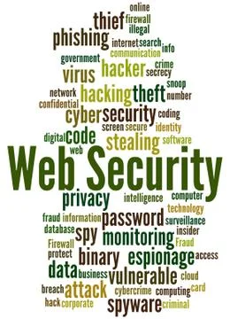 Web Security, word cloud concept Stock Illustration