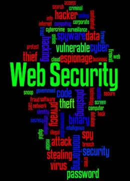 Web Security, word cloud concept Stock Illustration