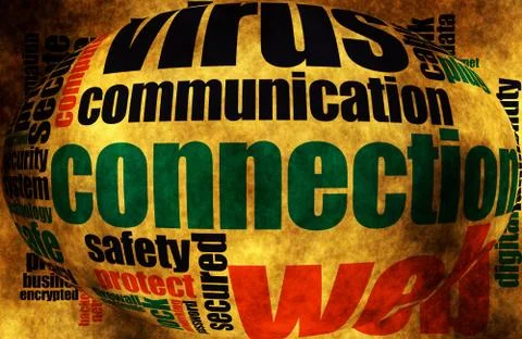 Web security word cloud Stock Illustration