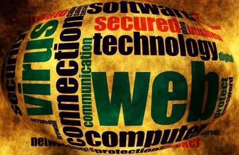 Web security word cloud Stockillustratie