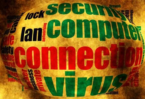 Web security word cloud Stock Illustration