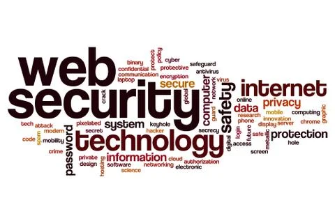 Web security word cloud Illustrazione stock