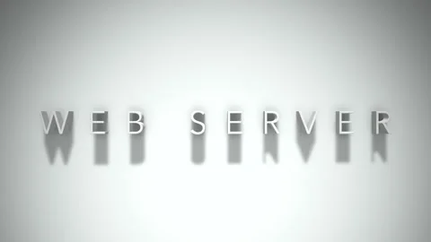 Web server 3D title animation with shadows on a white background Stock Footage 297023929