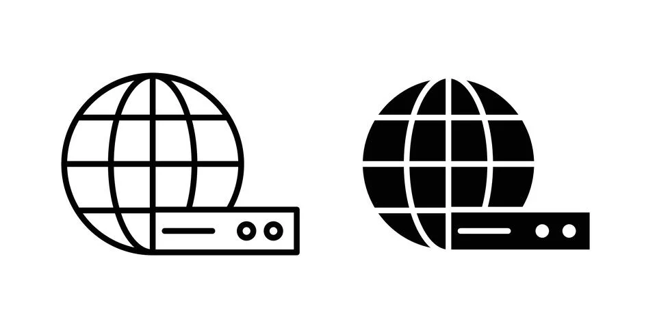 Web server icon graphic design. web icons vectors Stock Illustration