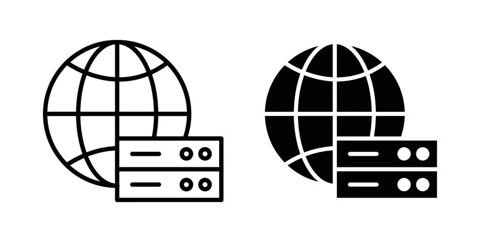 Web server icon illustration vector, icon set for apps Stock Illustration