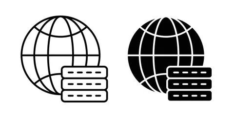 Web server icon vector art Illustrations Stock Illustration