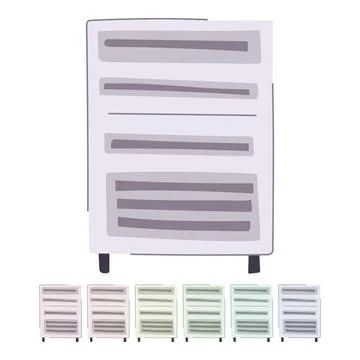 Web server rack vector cartoon graphic Stock Illustration