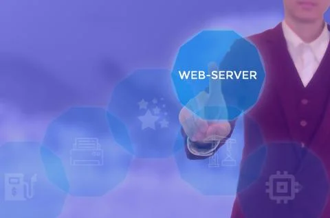WEB-SERVER - technology and business concept Stock Photos