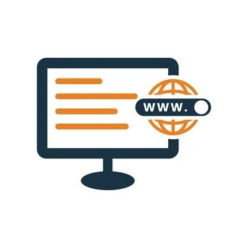 Web server, www icon. Simple editable vector graphics. Stock Illustration