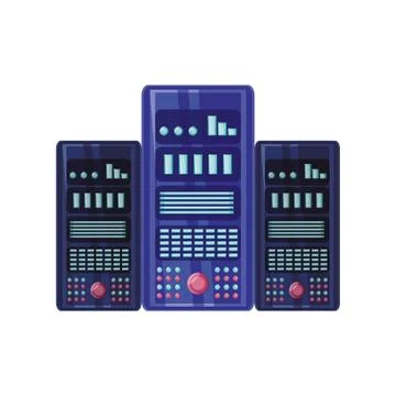 Web servers on white background Stock Illustration