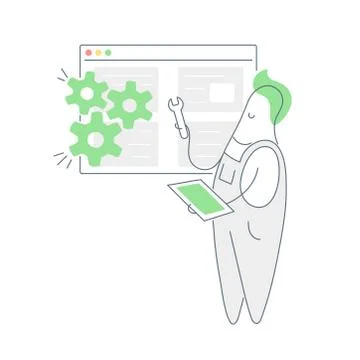 Web service Devekopment Stock Illustration