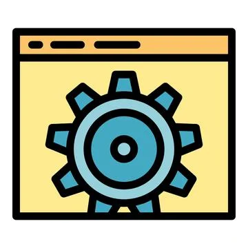 Web service icon vector flat 库存插图
