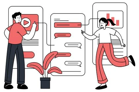 Web Service Integrationillustration Illustrazione stock