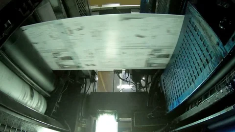 Web set offset print shop newspapers Printing Video stock 94638127