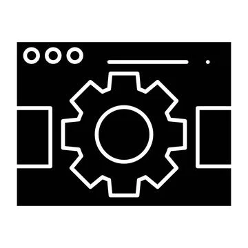 Web Settings Glyph Icon Stock Illustration