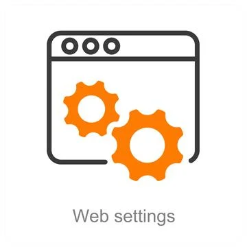 Web settings Stock Illustration