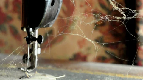 Web On Sewing Machine Stock Footage 33828774