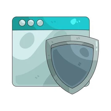 Web shield illustration Stockillustratie