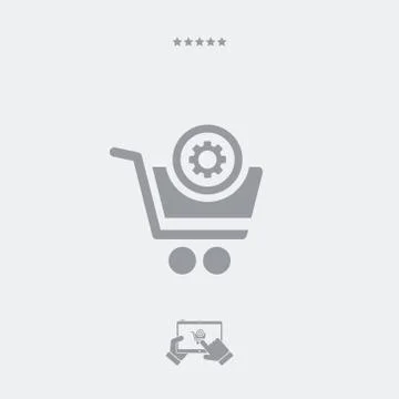 Web shop account setting Illustrazione stock