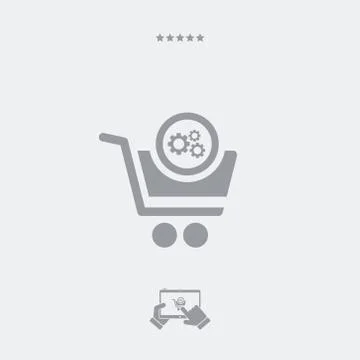 Web shop account setting Ilustração Stock