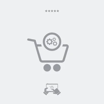 Web shop account setting Ilustração Stock