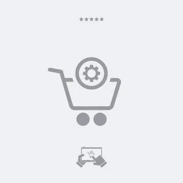 Web shop account setting Ilustração Stock