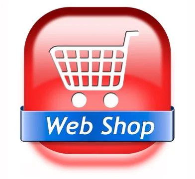 Web shop button Stock Illustration