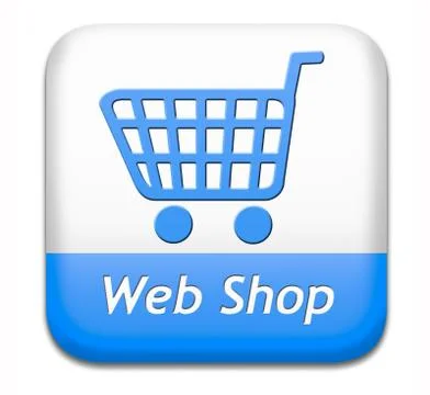 Web shop button Stock Illustration