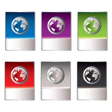 Web shop icon web shop icon collection with world or globe and copy space ... Stock Photos
