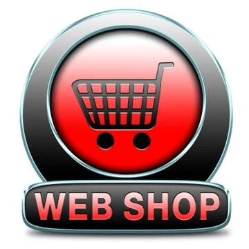Web shop Illustrazione stock
