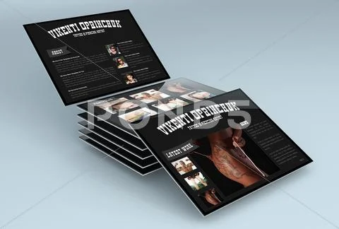 Web Showcase Mockup PSD Template
