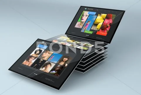 Web Showcase Mockup PSD Template