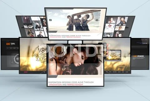 Web Showcase Mockup PSD Template