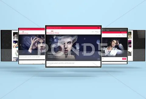 Web Showcase Mockup PSD Template