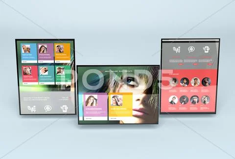 Web Showcase Mockup PSD 템플릿