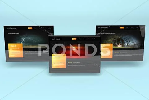 Web Showcase Mockup Modello PSD