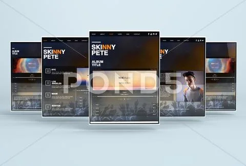 Web Showcase Mockup PSD-sjabloon