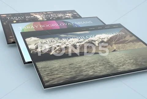 Web Showcase Mockup PSD-sjabloon