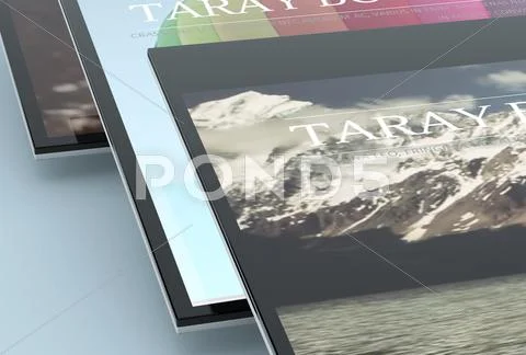Web Showcase Mockup PSD-sjabloon
