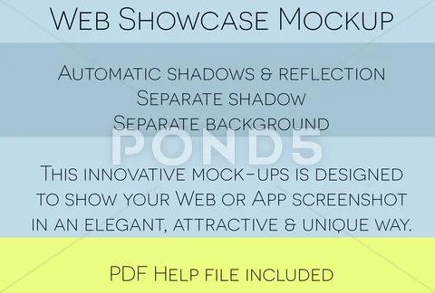 Web Showcase Mockup PSD-sjabloon