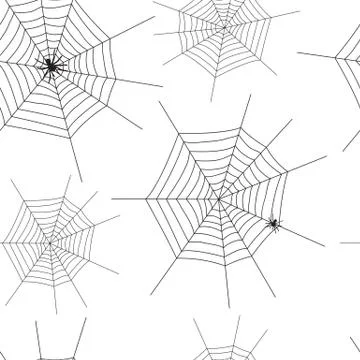 Web silhouette seamless pattern on background. Illustration Stock Illustration