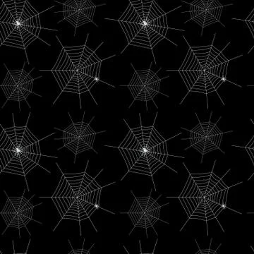 Web silhouette seamless pattern on background. Illustration Stock Illustration