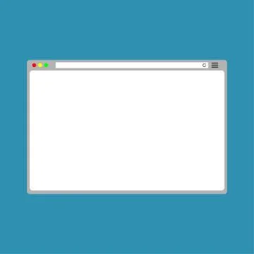 Web Simple Browser window white 스톡 일러스트