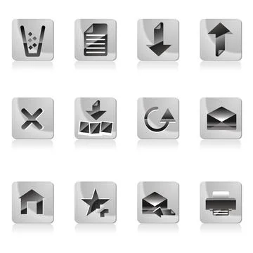 Web site and computer Icons Illustrazione stock